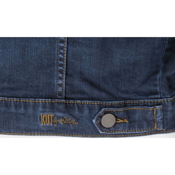 Kut from the Kloth Women's Amelia Denim Jacket Cropped  XS  NWOT - Picture 3 of 9